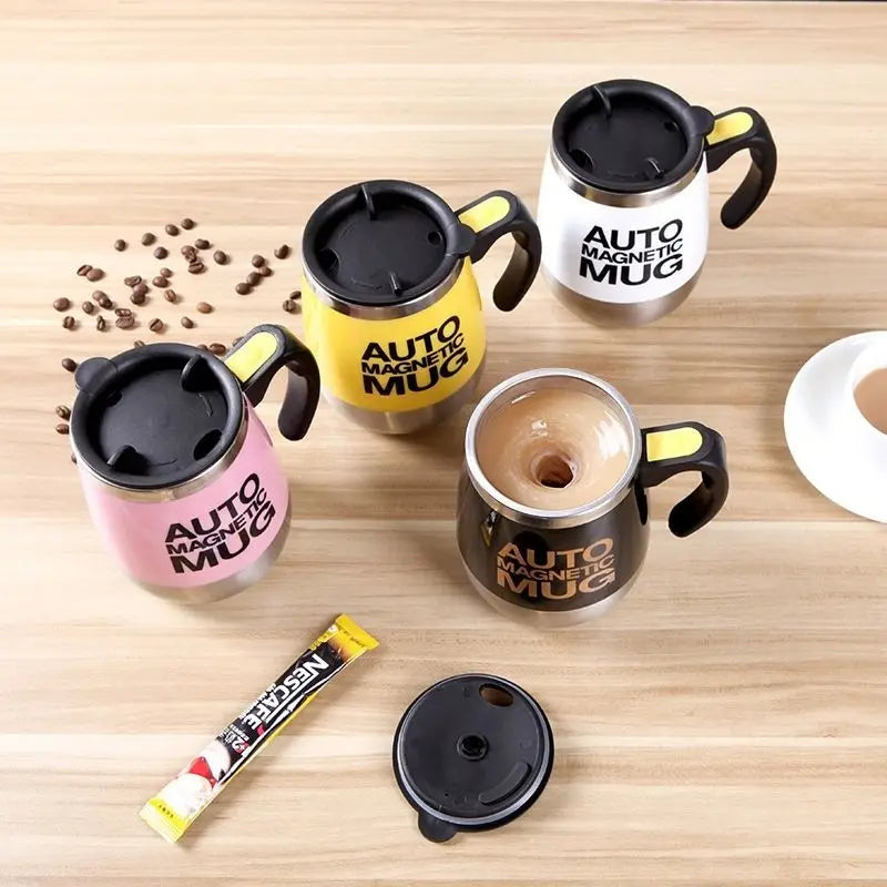 Caneca Magnética Automática  Aço Inoxidável  Leite Liquidificador Criativa Smart Mixer 400ml
